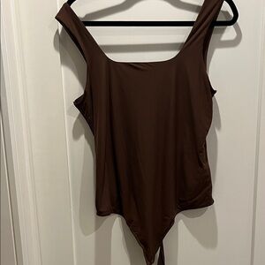 Abercrombie & Fitch Soft Matte Seamless Brown Bodysuit